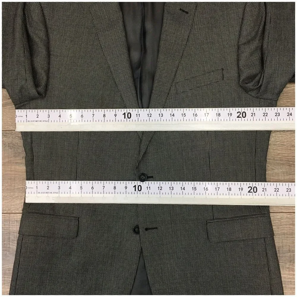 Calvin Klein Mens Blazer Sport Coat Casual Jacket Size‎ 42L Wool Silk Suit